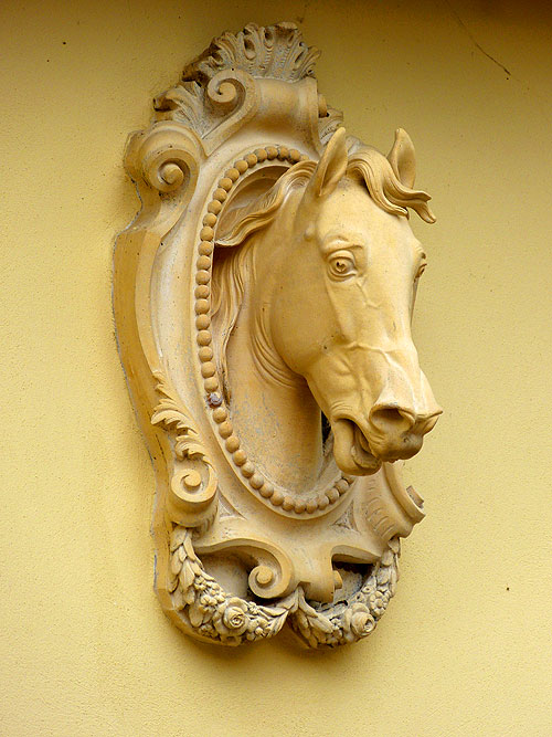 Kopf vom Pferd auf Schloss Burgk