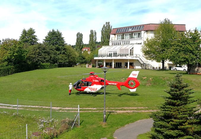 DRF Luftrettung auch in Freital im Einsatz