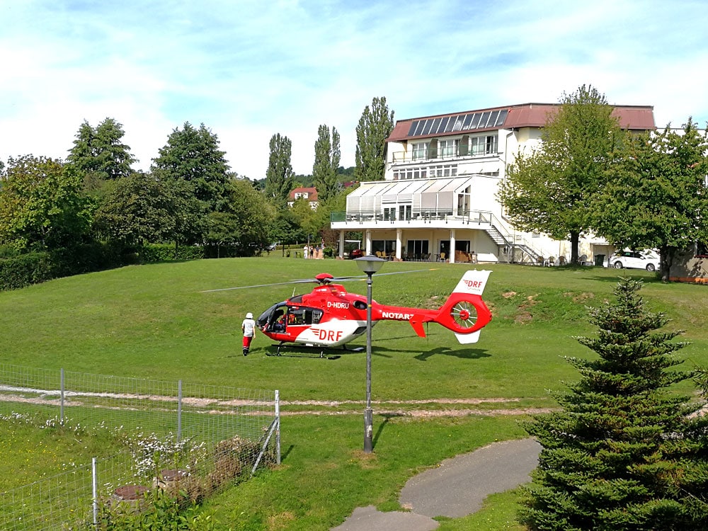 DRF Luftrettung auch in Freital im Einsatz