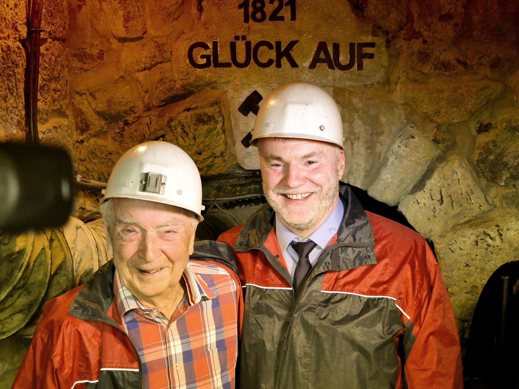 Rentner im Glückaufschacht in Freital