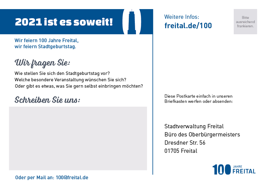 Rückseite Postkarte