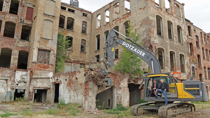 Lederfabrik in Freital wird jetzt abgerissen