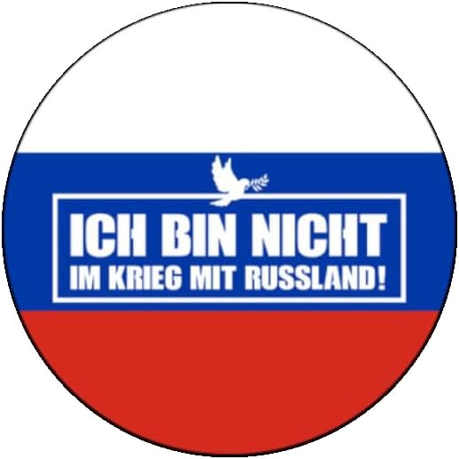 aufkleber Ich bin nicht im Krieg mit Russland