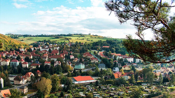 Blick auf Freital-Hainsberg