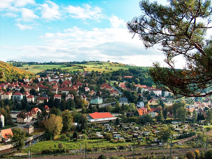 Blick auf Freital-Hainsberg