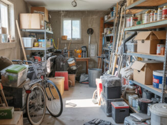 Unaufgeräumte Garage